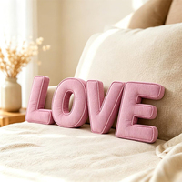 Coussins décoratifs en velours côtelé de haute qualité en forme de lettre initiale, alphabet anglais de A à Z pour la décoration du canapé, de la chambre et du salon