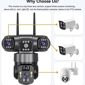 8mp <span class=keywords><strong>3</strong></span> Video Dubbele Lens Pan-Tilt Cmos <span class=keywords><strong>Sensor</strong></span> Draadloze 4G Zonne-Buitenbeveiligingscamera Met 4K Ip65 Waterdicht - Product Image 3