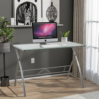 Table d'étude en verre convertible et extensible de bureau d'ordinateur acrylique moderne Offres Spéciales pour le bureau à domicile nouvelle caractéristique de support