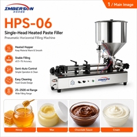 Machine de remplissage semi-automatique à piston pour pâtes, avec trémie chauffante, haute précision, pour bouteilles en plastique/verre (25-1000 ml), pour boissons, 110/220V