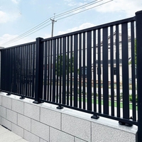Neues Design Modernes Schwarz-Gold Kunst-Balkongeländer aus Aluminium