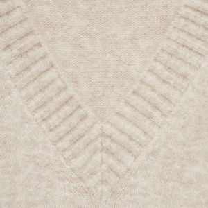 Vêtements de détente avec logo personnalisé, <span class=keywords><strong>ensemble</strong></span> deux pièces col en V, vêtements pour femmes, ensembles de vêtements de détente tricotés en laine mérinos et cachemire pour femmes - Product Image 4