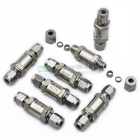 Katup Periksa Instrumen Satu Arah Non Return dengan Ferrule Ganda untuk Pipa Kompresi Stainless Steel 1/4" 3/4" 1/2" 1"