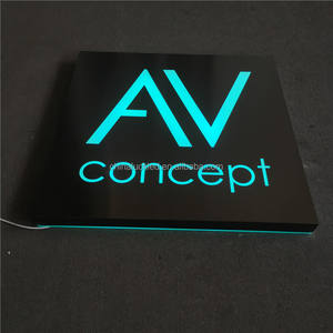 Caja de luz LED personalizada <span class=keywords><strong>para</strong></span> cafetería y restaurante, cajas de luz publicitarias de acero inoxidable negro, <span class=keywords><strong>anuncios</strong></span> <span class=keywords><strong>luminosos</strong></span> - Product Image 6