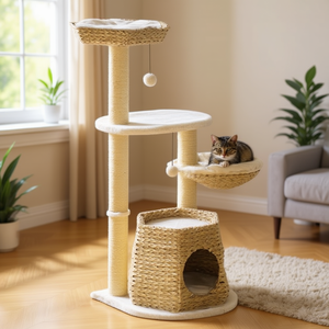 Árbol para Gatos de 4 Niveles con Rascador de Sisal, Duradero, para Diversión Felina en Interiores, Estilo Clásico - Product Image 2