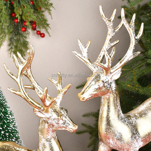 Hatty 2025 Gold <b>Reindeer</b> Figurine Tabletop <b>Christmas</b> Plastic Indoor Decor Factory Wholesale <b>Christmas</b> Decorations - Product Image 6