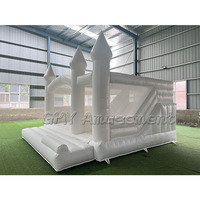 Vente en gros de châteaux gonflables commerciaux, combinés avec toboggan aquatique blanc, mini châteaux gonflables pour enfants, pour la location événementielle