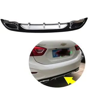 Auto Exterieur Decoratie Abs Zwart Zilver Achterbumper Lip Spoiler Refit Auto Achter Diffuser Voor Chevrolet Cruze 2017-2019