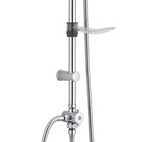 Ensemble de douche économique personnalisé en usine, fonction simple, en ABS, avec colonne de douche en acier inoxydable 201 et inverseur en plastique