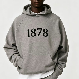 Sweat-shirt Essentiel sur mesure 100% Coton, coupe ample, anti-boulochage, SS22, avec lettrage floqué, couleurs Avoine Clair et Avoine Foncé, élastique, Super Hiver - Product Image 1
