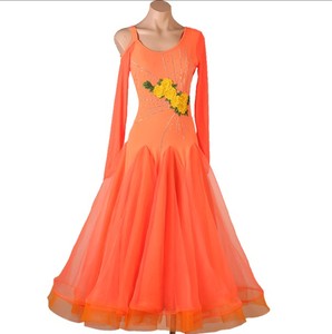 Vestido de Baile de Salón para Mujer MQ402, Sexy, Manga Larga, para Vals, <span class=keywords><strong>Tango</strong></span>, Competencia y Actuación - Product Image 1