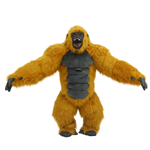 Vendita calda gigante peluche gonfiabile Gorilla mascotte Costume divertente del partito dei cartoni animati personaggio degli animali per adulti Halloween mascotte - Product Image 2