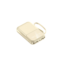 Precio al por mayor Logotipo personalizado 10000mAh Banco de energía con cable incorporado Mini banco de energía 10000mAh Cargador portátil