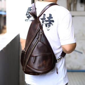 Bolso de Pecho Andong para Hombre, Mochila de Cuero Vacuno Genuino, Bolso de Mano Retro para Negocios, Gran Capacidad, Bolso Bandolera para Exteriores - Product Image 3
