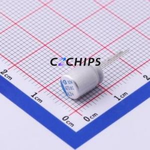 BC6R3M471LC6.3*8L-1A42R5L=10±0.5T ตัวเก็บประจุแบบแข็งชนิด Through hole (THT), ขนาด D6.3xL8 มม. 470uF 20% 6.3V 3.1A 100KHz - Product Image 1