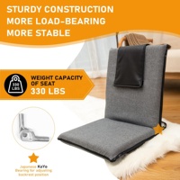 Chaise de sol confortable pour la méditation, la lecture et le travail, avec soutien dorsal, chaise de sol réglable, canapé paresseux pour adultes et enfants