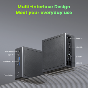 มินิพีซี เจนเนอเรชั่น 12 รุ่น N100 N150 คอมพิวเตอร์แบบ Dual Lan สำหรับเล่นเกม ความบันเทิงภายในบ้าน ทำงาน ใช้พลังงานต่ำ รองรับ Linux/Win QN10-SE Alder Lake N N150 QN10-S - Product Image 6