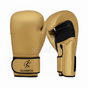 Guantes de boxeo de cuero genuino con cordones personalizados, etiqueta privada que absorbe la humedad para artes marciales, venta en línea - Product Image 1