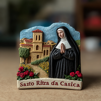 Aimants de réfrigérateur en résine 3D thème Santa Rita 2026, nouveau modèle, design personnalisé, style lettre, décoration artistique pour la maison, cadeau de bureau