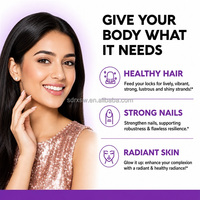 Complément de protéines hydrolysées, biotine, peptides de collagène, gommes pour la santé des cheveux, de la peau et des ongles