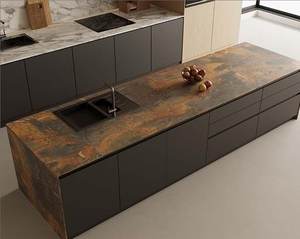 Dalle mate en pierre frittée de roche volcanique italienne |   Design moderne, durable et imperméable, épaisseur 12 mm, pour table de hôtel, intérieur - Product Image 3