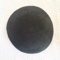 DMC Kippah Yarmulke Hombres Niños y Niños Todas las Tallas Negro Kipa