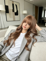 Extensions capillaires artificielles pour femme, style coréen, couleur claire, longues, ondulées, naturelles et volumineuses, pour usage quotidien