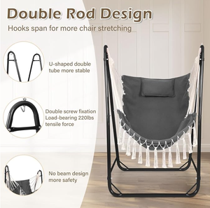 Solo soporte para silla de Hamaca, silla de hamaca de jardín para patio interior y exterior de servicio pesado aceptable OEM - Product Image 5