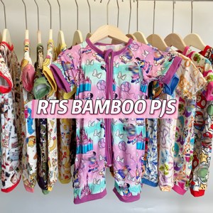 Conjunto de Ropa de Bambú Personalizado al por Mayor para Bebés Recién Nacidas: Pijama, Pelele y Zippies de Alta Calidad con Diseño de Flores Silvestres - Product Image 5