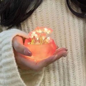 <span class=keywords><strong>Tik</strong></span> <span class=keywords><strong>Tok</strong></span> veilleuses tulipe faites à la main matériaux de bricolage décoration de chevet décor à la maison cadeau pour maman petite amie pour la Saint-Valentin - Product Image 3