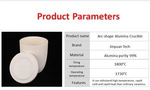 Creuset à arc en céramique d'alumine 99 personnalisé résistant aux hautes températures pour four de fusion des métaux - Product Image 2