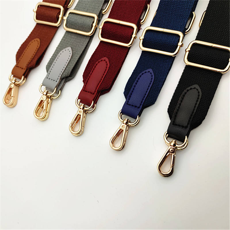 Natural Cotton Webbing Ribbon Fabric Leather Ends Purse Straps