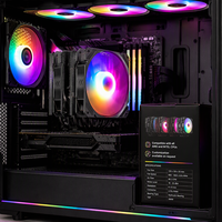 Kipas Pendingin ARGB Hitam Putih 120mm 6 Pipa TDP 200W Universal untuk CPU Komputer Desktop Gaming LGA2011 1700 1851 115X AMD AM5 AM4