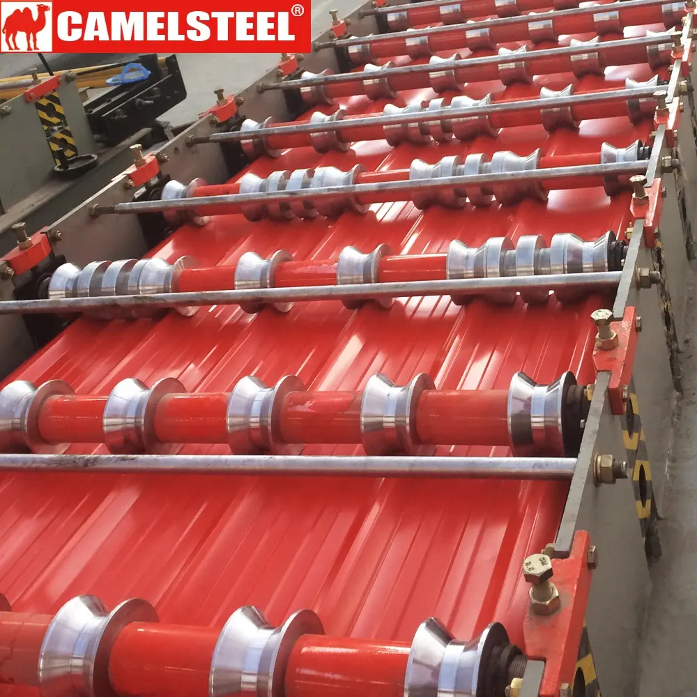 Camelsteel Zink Kleur Gecoat Gegalvaniseerd Gegolfd Dak Vel Prijs Per Vierkante Meter Van Staal