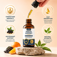 Compléments Alimentaires en Gros OEM Vitamine C Zinc Sureau 60ml Gouttes Liquides Orales pour Renforcer l'Immunité Absorption Rapide