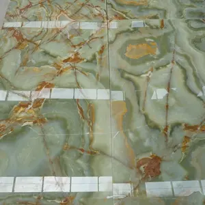Natural Light Green Onyx Marble Stone Tiles Floor Price