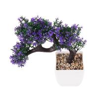 Arbre Bonsaï Artificiel en Plastique, Vente en Gros, Écologique, Toucher Réel, 3 Couleurs, 24x25cm, Durée de Vie de 3 Ans, Extérieur/Intérieur, Décoration Maison