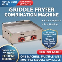 Grill multifonctionnel à gaz GPL et friteuse professionnelle pour snacks – Offre spéciale