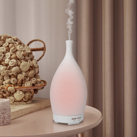 Humidificateur d'aromathérapie en céramique blanche simple et élégant, diffuseur d'aromathérapie, installation de table avec alimentation USB pour voiture et maison, 1 an