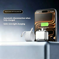 Chargeur rapide USB-C en alliage d'aluminium 140W avec déconnexion automatique, charge rapide 5A et support pour téléphone