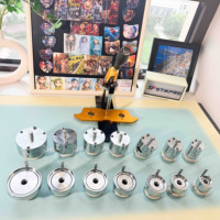 Machine professionnelle de fabrication de badges de 58 mm pour porte-clés miroir, kit de presse à boutons ronds de 2,25 pouces avec 100 fournitures magnétiques