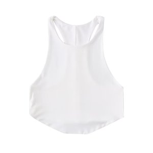 CNSHELL rifinito doppio strato flare forma inferiore curva Racer a forma di retro design classico Sport da palestra canotta da <span class=keywords><strong>donna</strong></span> - Product Image 6