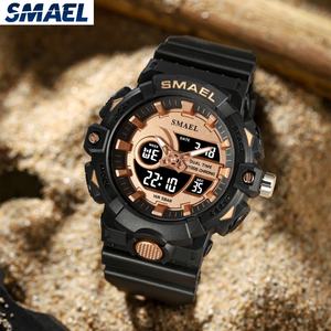 Montre de sport numérique SMAEL 8081 étanche pour homme avec chronomètre, alarme, affichage LED et bracelet en plastique - Product Image 4