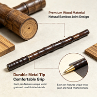 Stylo de signature exécutif en bois naturel fait main, coffret cadeau d'affaires de luxe, logo personnalisé gravé, papeterie de bureau en gros