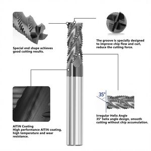 Fraise à dégrossir pleine longueur de 12 mm de diamètre pour acier laminé – Vente en gros - Product Image 3