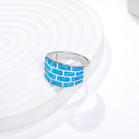 Féminin Original Argent 925 Bijoux Italie Opale Anneau Dentelle Inspiré Bande Sculpture Améliorer L'élégance Opale pour Les Looks Romantiques