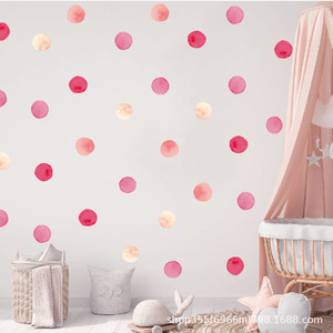 Adesivi <span class=keywords><strong>murali</strong></span> a <span class=keywords><strong>pois</strong></span> rosa principessa, decorazione per camera da letto dei bambini, soggiorno, carta da parati autoadesiva, adesivo fai da te - Product Image 2