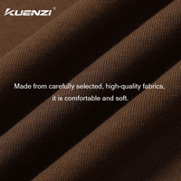 T-shirts pour hommes Kuenzi 260 GSM 100% coton, logo personnalisé, coupe oversize, épaules dénudées, manches courtes, style gaufré uni, style chinois