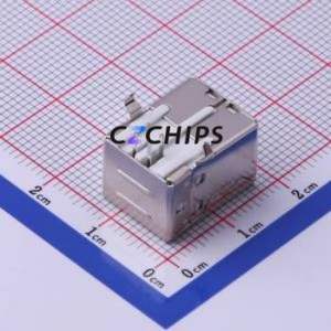 USB-B01 USB Connector Bent Lead Through Hole Connector Type-B USB 2.0 Female Right Angle Insert - Product Image 2