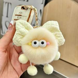 Nuevo Llavero de Peluche de Conejo Rex Adorable con Luz 3D, Diseño Personalizado, Moño, Bola de Carbón, Dumpling, Portátil, para Mochilas Escolares y Coche - Product Image 5